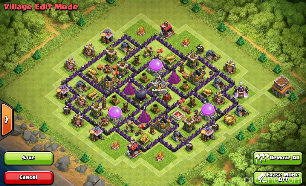 Clash of clans town hall 8 layout